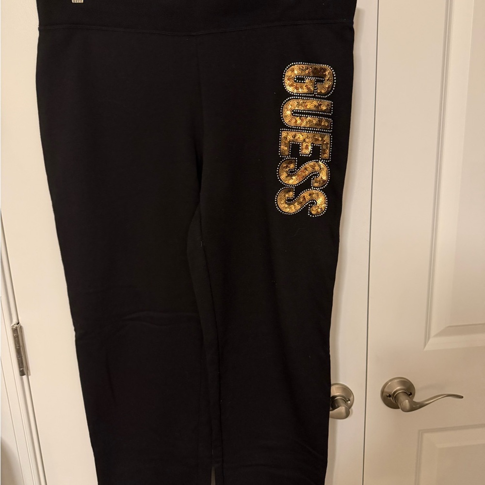 Women’s Black Guess Joggers M - Picture 2 of 10